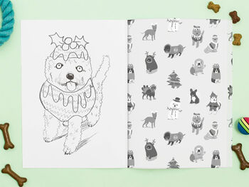Christmas Doggy Dress Up Colouring Book, 7 of 9