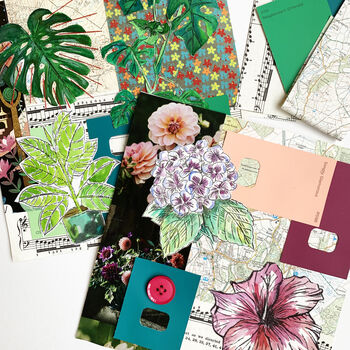 Botanical Themed Creative Drawing And Collage Kit, 2 of 10