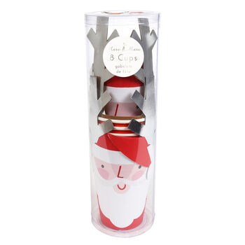 Santa And Reindeer Party Cups, 3 of 3
