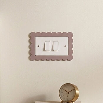 Scalloped Wooden Double Light Switch Surround, 2 of 4
