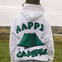 Happy Camper Women's Slogan Hoodie, thumbnail 4 of 6