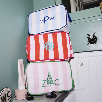 Personalised Candy Stripe Wash Bag, 3 of 6