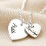 Personalised Sterling Silver Double Heart Necklace, thumbnail 9 of 11