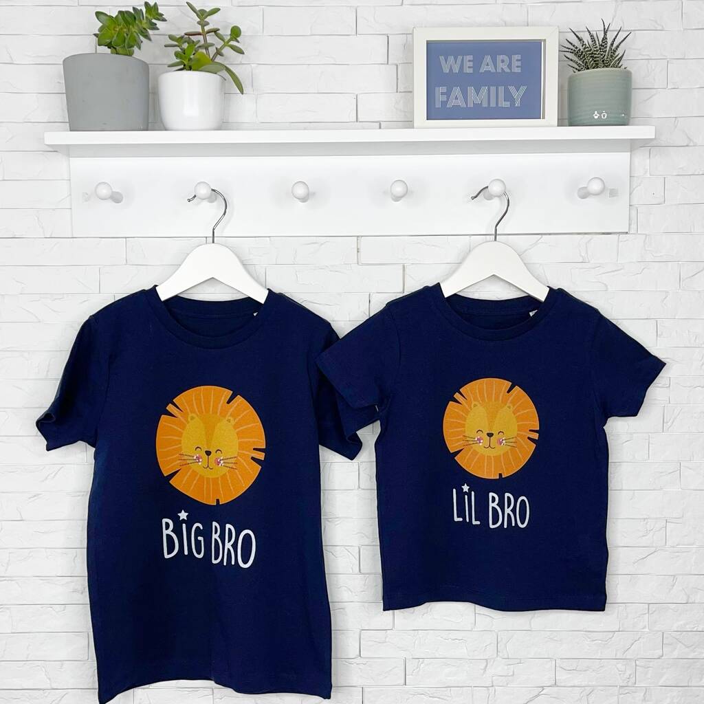 Lion Big Bro Lil Bro T Shirt Set, 1 of 4