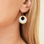 White And Yellow Circular Earrings, thumbnail 4 of 6