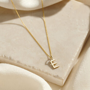 9ct Gold Letter Initial Necklace, 3 of 5