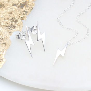 Personalised Sterling Silver Lightning Bolt Necklace, 2 of 5