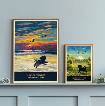 Shih Tzu Limited Edition Beach Sunset Gift Print, 5 of 8