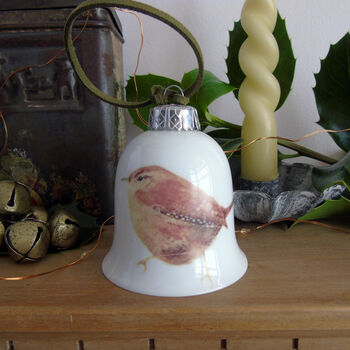 Wren Fine Bone China Bell Decoration, 7 of 8