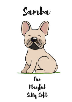 French Bulldog Personalised Dog Name Personality Print, 3 of 6