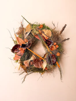 Dried Forest Wreath With Mushrooms And Moss, 4 of 5