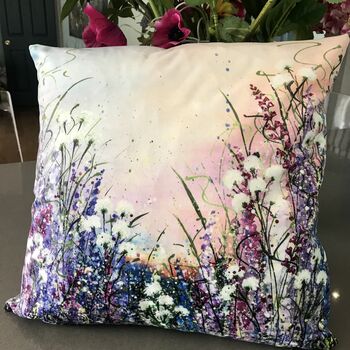 Wild Meadow Velvet Cushions, 4 of 5