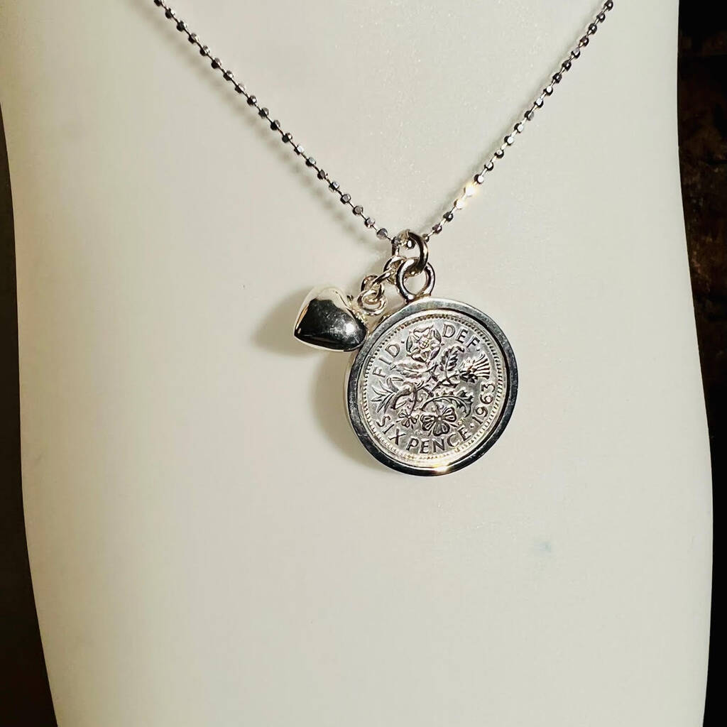 Happy 60 Birthday Necklace Luck Love And 1964 Sixpence By Tales From ...