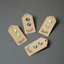 Colourful Green Graphic Silver Earing Studs, thumbnail 11 of 12