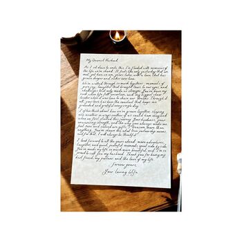 Handwritten A4 Parchment Letter With Red Wax Seal, 6 of 7