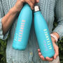 Personalised Reusable Blue Water Bottle, thumbnail 4 of 4