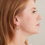 Gold Plated Silver Filigree Sleeper Hoops, thumbnail 6 of 9