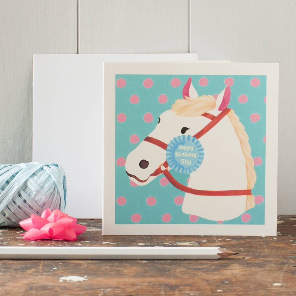 green personalised horse birthday card by gabriella buckingham design | notonthehighstreet.com
