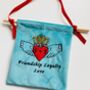 Personalised Velvet Embroidered Claddagh Heart Banner, thumbnail 4 of 4