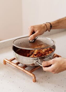 Solid Copper Trivet – Double Row Design, 8 of 8