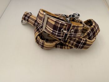 Check Fabric Designer Collar, Matching Lead Available, 5 of 8