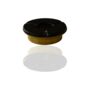 Round Brass And Black Metal Ashtray, thumbnail 1 of 7