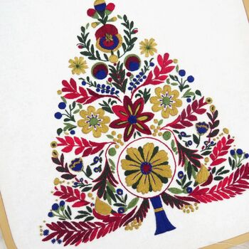 Yuletide Festive Christmas Holidays Hand Embroidery Kit, 6 of 6