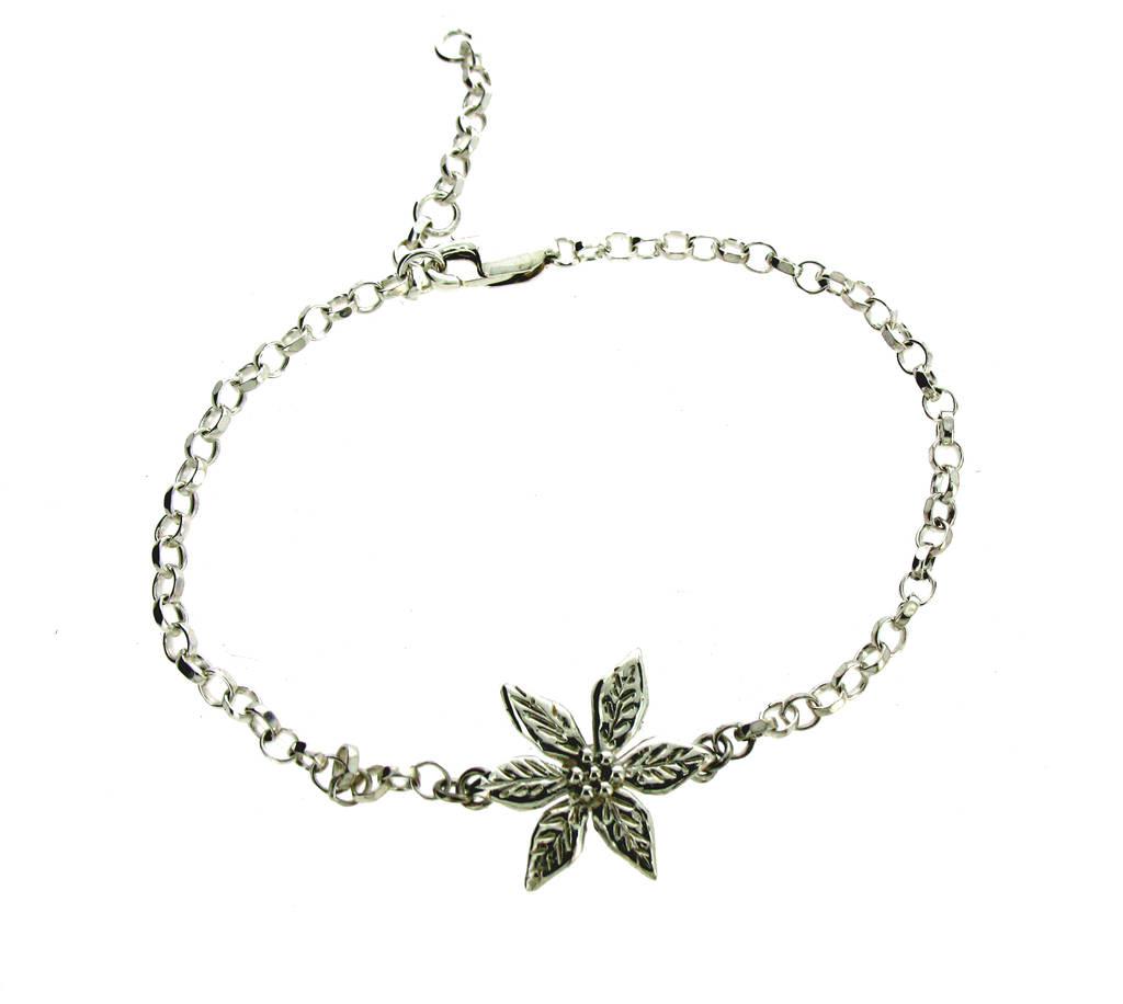 Sterling Silver Flower Bracelet By Will Bishop Jewellery Design ...