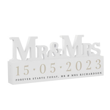 Personalised Mr And Mrs Wedding Date Ornament, 3 of 3