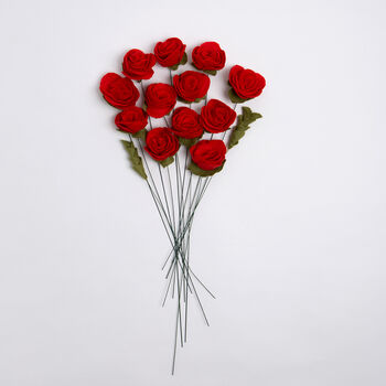 Dozen Red Roses Felt Kit Valentines, 7 of 7