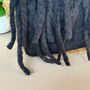 Super Soft Chunky Tassel Scarf In Black, thumbnail 3 of 3