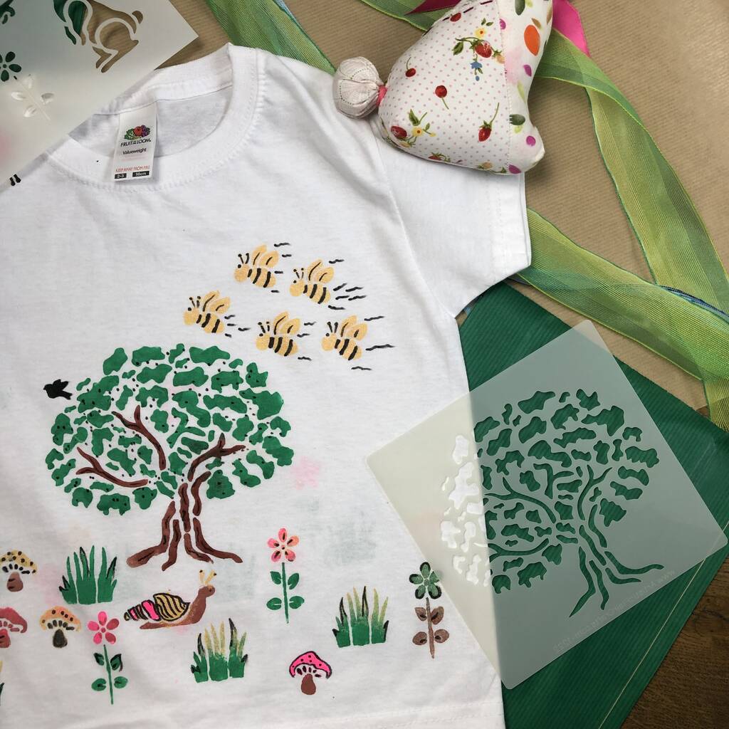 Woodland And Tree T Shirt Painting Kit By FAB DAB DO by Splatter Make
