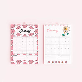 2024 Pink Daisy Calendar, 2 of 7