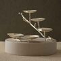 Handmade Gold Branch Six Bowl Brass Serving Stand, thumbnail 2 of 3
