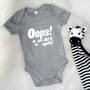 Oops We Did It Again! 2nd Baby Announcement Babygrow, thumbnail 6 of 8