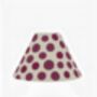 Hand Painted Linen Sustainable Lampshade Polka Dot, thumbnail 5 of 12