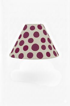 Hand Painted Linen Sustainable Lampshade Polka Dot, 5 of 12