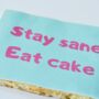Stay Sane Eat Cake Postcake, thumbnail 2 of 5