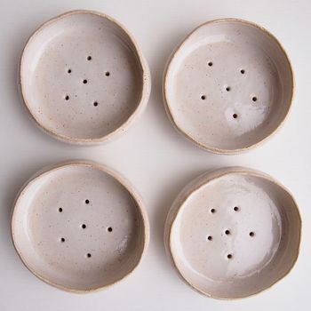A Handmade White Pottery Soap Dish, 9 of 12