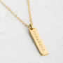 Silver, Rose Or Gold Personalised Bar Necklace, thumbnail 2 of 8