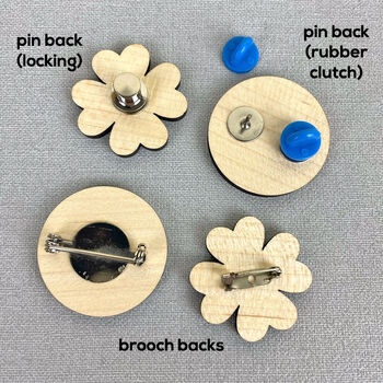 Kawaii Lucky Clover Wooden Pin Or Brooch, 3 of 7