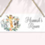 Personalised Safari Animals Door Sign, Nursery Room Decor, thumbnail 2 of 2