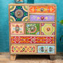 Hand Painted Bohemian Nine Drawer Cabinet Chest, thumbnail 2 of 7
