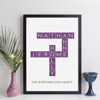 Personalised Family Names Print Family Gift, 12 of 12