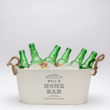 Personalised Home Bar Metal Ice Bucket, 3 of 3