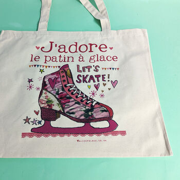 Personalised Love To Ice Skate Bag, 4 of 5