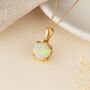 Personalised 9ct Gold Opal Necklace October Birthstone, thumbnail 1 of 10