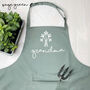 Personalised Apron For Grandma Flower Bouquet, thumbnail 3 of 5