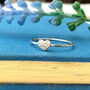 Sterling Silver Tiny Heart Stacking Ring, thumbnail 2 of 9