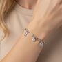 Charm Builder™ Silver Paperclip Chain Multi Charm Bracelet, thumbnail 1 of 9